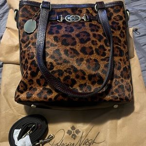 Patricia Nash Lundy calf hair leopard crossbody bag